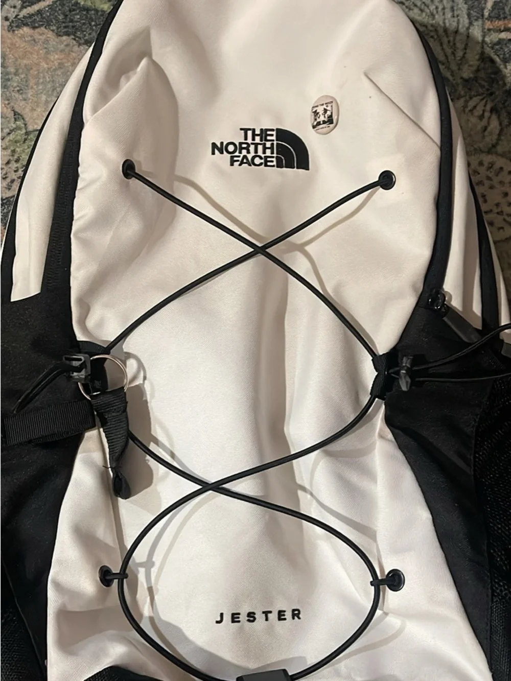 The North Face Jester Backpack in White and Black
